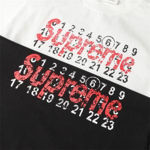 激安メゾン マルジェラMM6 ✘ Supremeコラボ半袖tシャツコピー Maison Margielaシンプル カジュアルスタイル