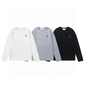 激安AMI PARIS SS24定番ハート刺繍ロゴカップルク...