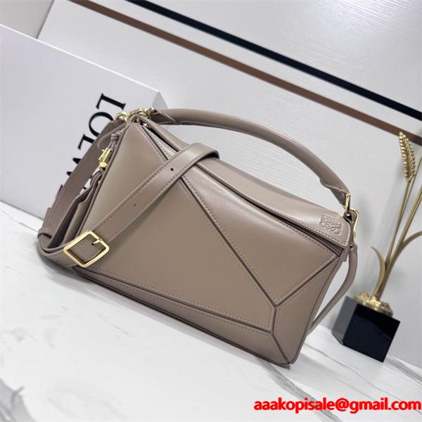 LOEWE 偽物 パズルバッグ タン レザー ゴールド金具 高品質 N級品 当店イチオシ ロエベ