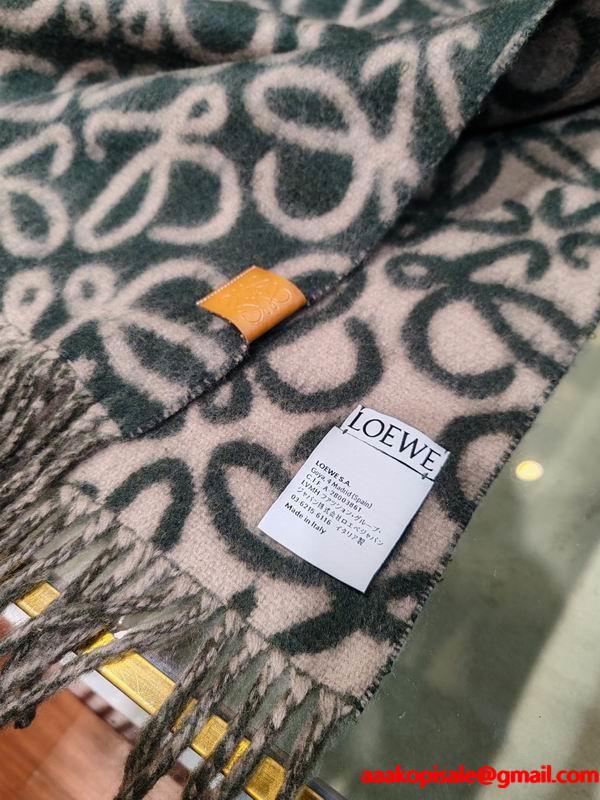 LOEWE コピー アナグラム モヘア ウール ブレンド ふんわり 柔らか 上品 マフラー かわいい ロエベ