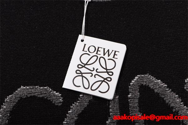 2025秋冬 コピー セーター ブラック総柄ロゴデザイン LOEWE ロエベ 高品質ニットトップス