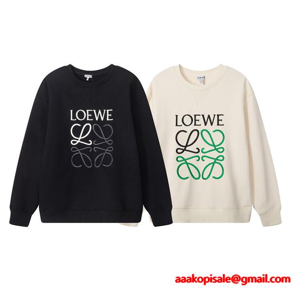 数量限定 2025秋冬 ロエベ LOEWE 偽物 パーカー ロゴ刺繍デザイン 高品質で優雅な一枚