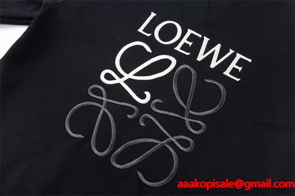 数量限定 2025秋冬 ロエベ LOEWE 偽物 パーカー ロゴ刺繍デザイン 高品質で優雅な一枚