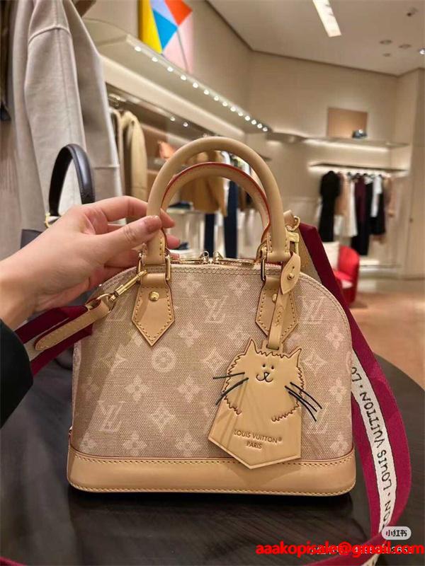 Louis Vuitton ルイ・ヴィトン コピー Alma BB アルマBB M25728 Meowgram コラボ ショルダーバッグ Louis Vuitton 高品質
