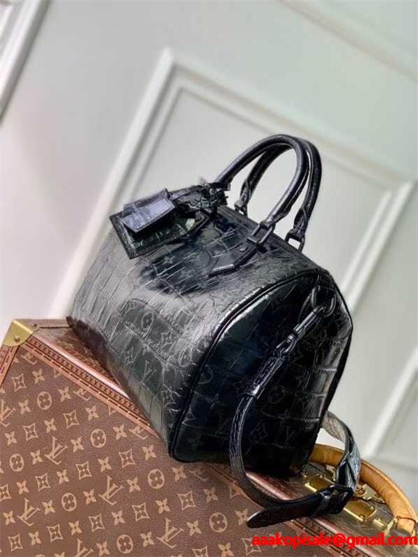 Louis Vuitton ルイ・ヴィトン コピー Speedy P9 30 スピーディ N87504 ブラック クロコダイルレザー 高品質 モノグラム ハンドバッグ