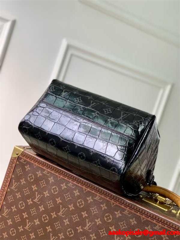 Louis Vuitton ルイ・ヴィトン コピー Speedy P9 30 スピーディ N87504 ブラック クロコダイルレザー 高品質 モノグラム ハンドバッグ