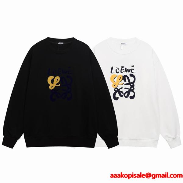 2025秋冬新作 ロエベ LOEWE コピー カラーロゴ パーカー モードで遊び心ある一枚