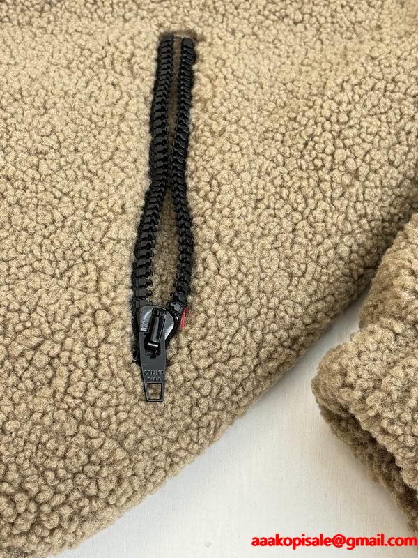 2025秋冬新作 ふんわりモカ×ブラック スーパーコピー ボアパーカー ジャケット セリーヌ CELINE