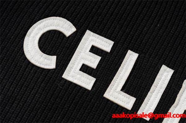 最新コレクション モダンブラック セリーヌ CELINE 偽物 2025秋冬ロゴ ニット セーター