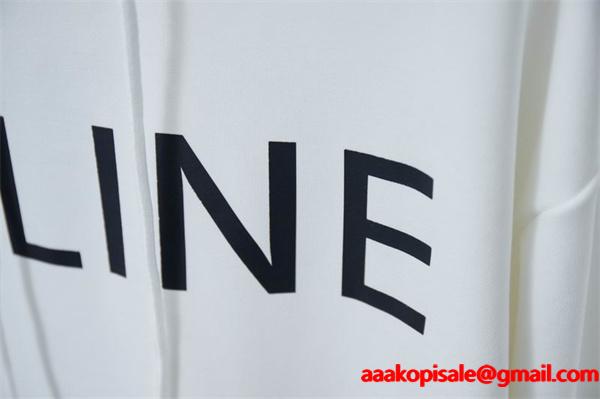 セリーヌ 偽物 CELINE 最新コレクション ネイビーロゴ フーディ スウェット パーカー 季節限定モデル