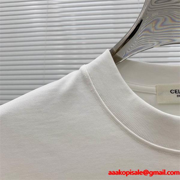 シックで都会的な印象 セリーヌ CELINE コピー 2025秋冬 トリオンフロゴ刺繍入り ブラック パーカー