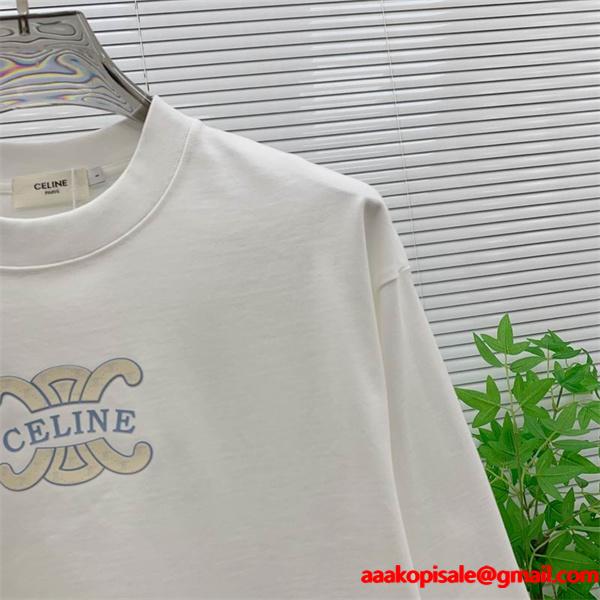 シックで都会的な印象 セリーヌ CELINE コピー 2025秋冬 トリオンフロゴ刺繍入り ブラック パーカー