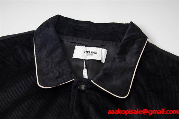 コントラストが映える セリーヌ CELINE コピー 2025秋冬新作 ブラック ホワイト スタジアムジャケット