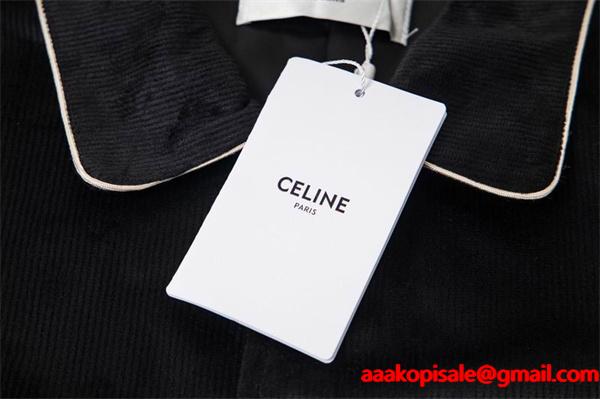 コントラストが映える セリーヌ CELINE コピー 2025秋冬新作 ブラック ホワイト スタジアムジャケット