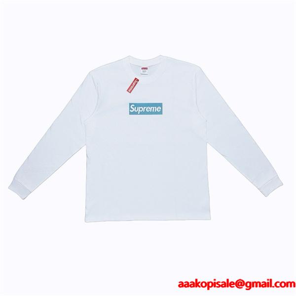 2025AW SUPREME × TIFFANY シュプリームコピーティファニーボックスロゴ長袖ｔシャツ  通販ショッピング