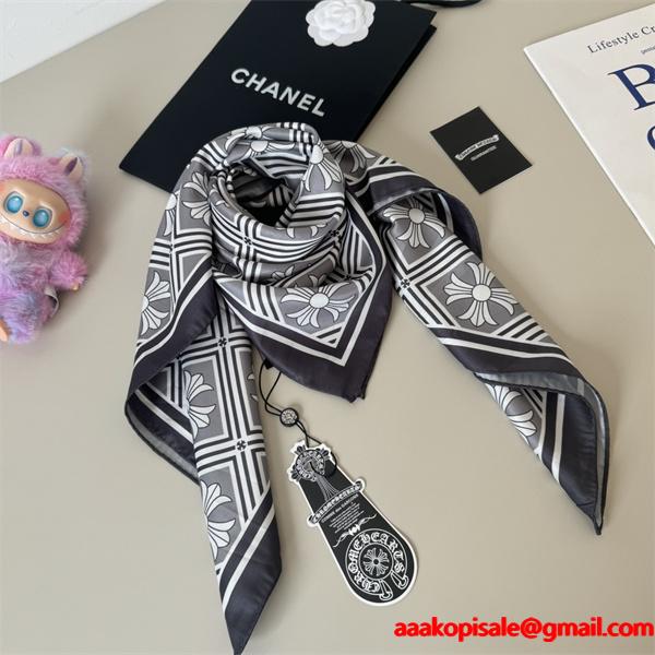 超人気2025秋冬CHROME HEARTSクロムハーツスカーフコピー激安90X90cm 通販ショッピング