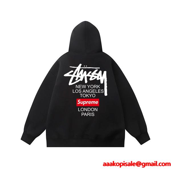 Stussy x Supremeコラボ新作 ステューシーパーカーコピー激安2025秋冬トレンド通販ショッピング