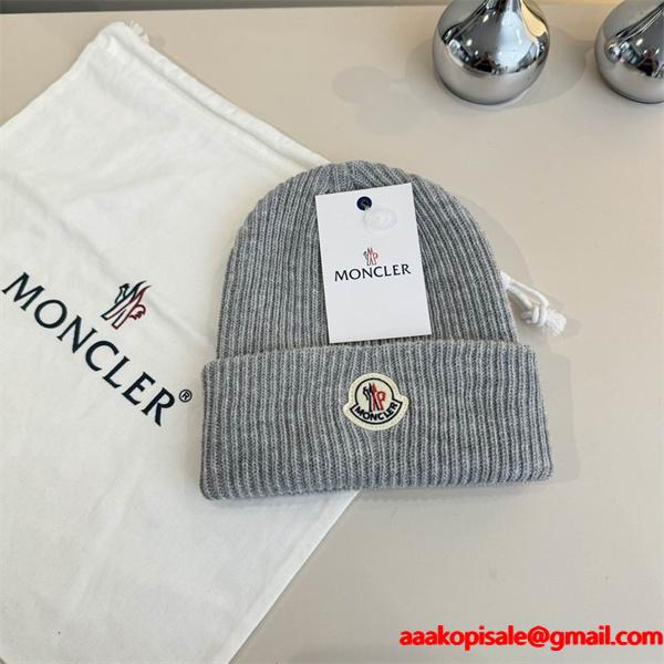 柔らかな肌触りの秋冬人気品のモンクレールニット帽子コピー　Moncler 偽物　男女兼用の防寒 激安(日本最大級)