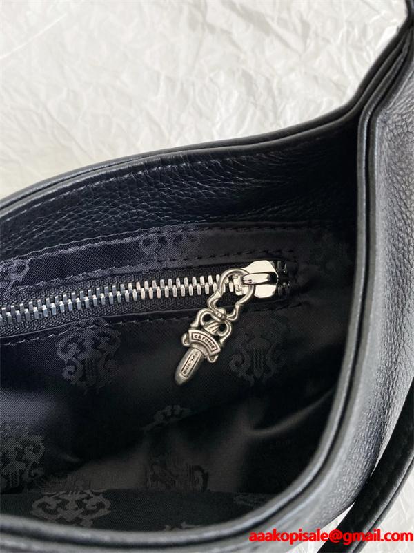 CHROME HEARTS クロムハーツバッグコピーレザー ブラック 激安大特価2025大人気 ブランド コピー 激安(日本最大級)