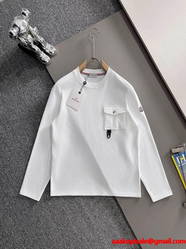HOT新作登場MONCLER　モンクレール長袖ｔシャツコピー　ブラックホワイト色