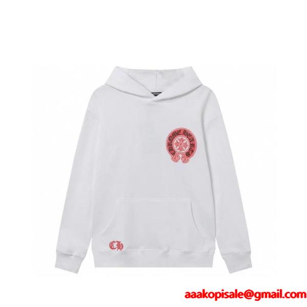 クロムハーツ コピー パーカー 高品質 クラシック ブルーロゴ ホースシュー CHROME HEARTS