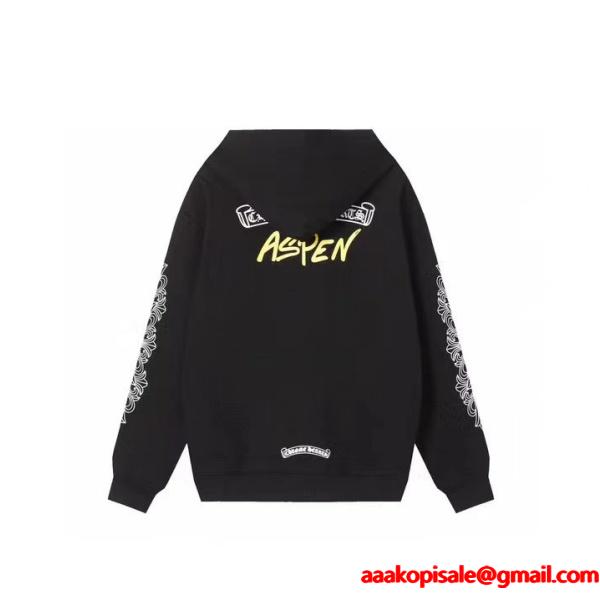 CHROME HEARTS コピー ジップパーカー 限定 高級感 ホースシュー スリーブデザイン クロムハーツ