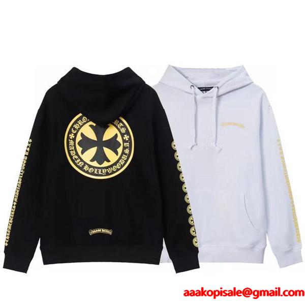CHROME HEARTS スーパーコピー 新作 クロスロゴ モード パーカー シンプル 売れ筋 クロムハーツ