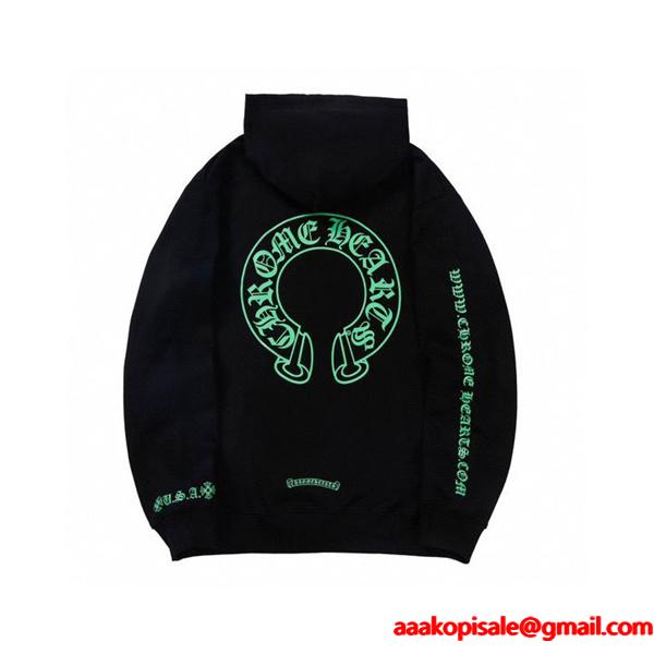 CHROME HEARTS スーパーコピー 上質 グリーンロゴ クラシック パーカー おすすめ クロムハーツ