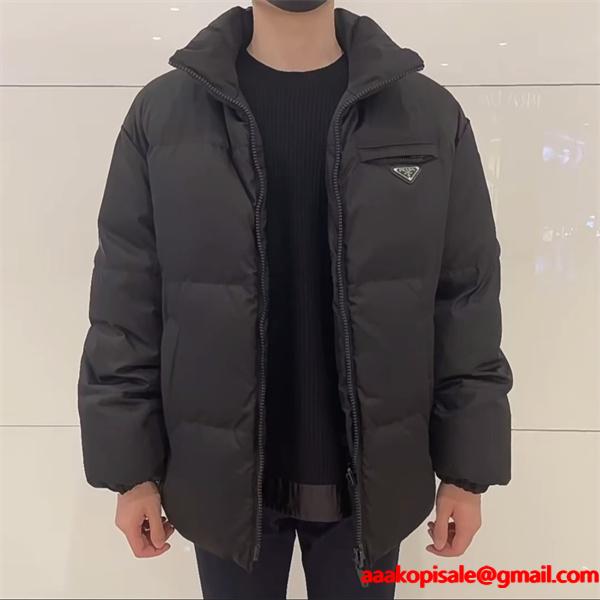 プラダ 偽物 ダウンジャケット メンズ 高品質 防寒 軽量 クラシック モード系 アウター PRADA