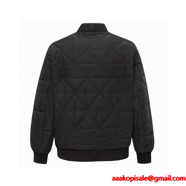 プラダ コピー 綿入りジャケット質 上品 ブラック メンズ レディース シンプル PRADA