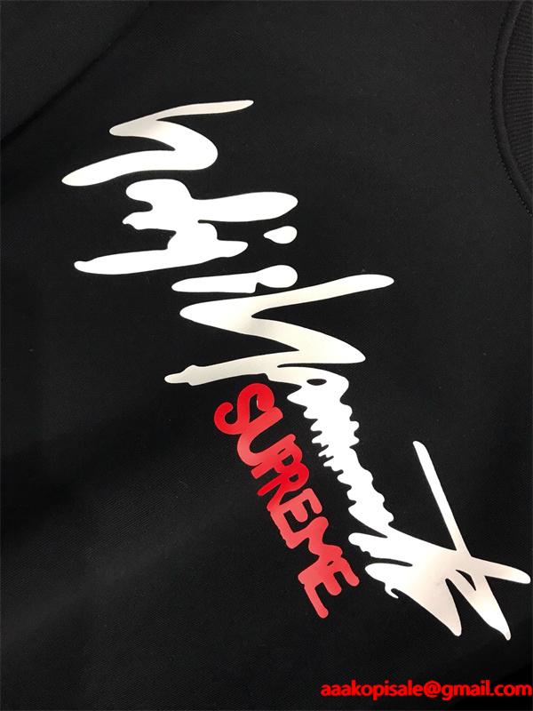 Supreme コピー 激安 シュプリーム 秋冬新作 ロゴプリント スウェット トレーナー 男女兼用 カップルペア 長袖 裏起毛 ストリート カジュアル コットン素材