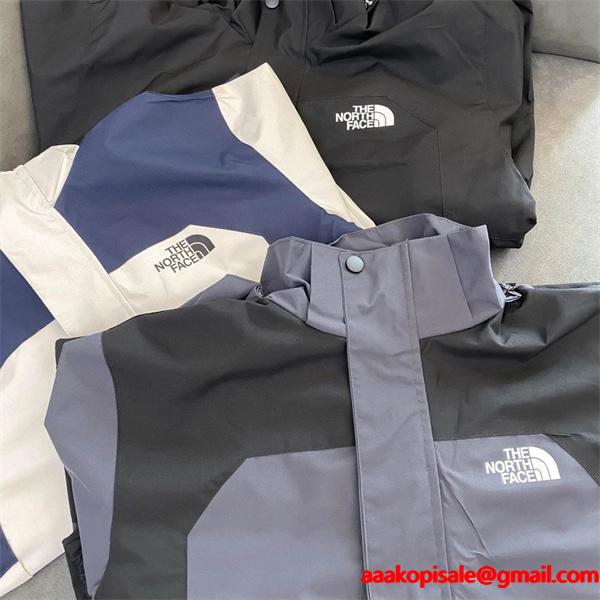 ノースフェイス コピー マウンテンパーカー スポーティ 機能的 防水 グレーネイビー THE NORTH FACE