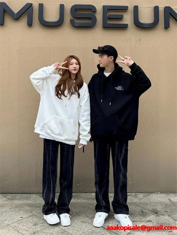 THE NORTH FACE コピー ペアルック パーカー カジュアル トレンド 快適 ブラックホワイト ノースフェイス