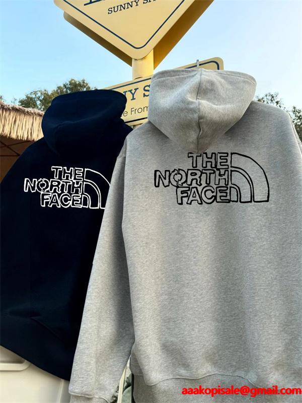 THE NORTH FACE コピー ペアルック パーカー カジュアル トレンド 快適 ブラックホワイト ノースフェイス