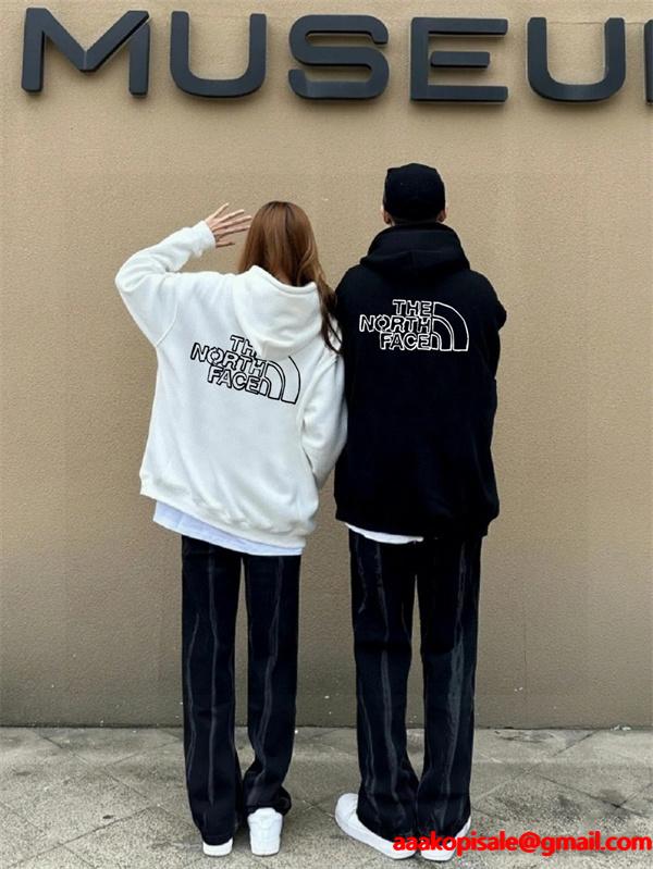 THE NORTH FACE コピー ペアルック パーカー カジュアル トレンド 快適 ブラックホワイト ノースフェイス
