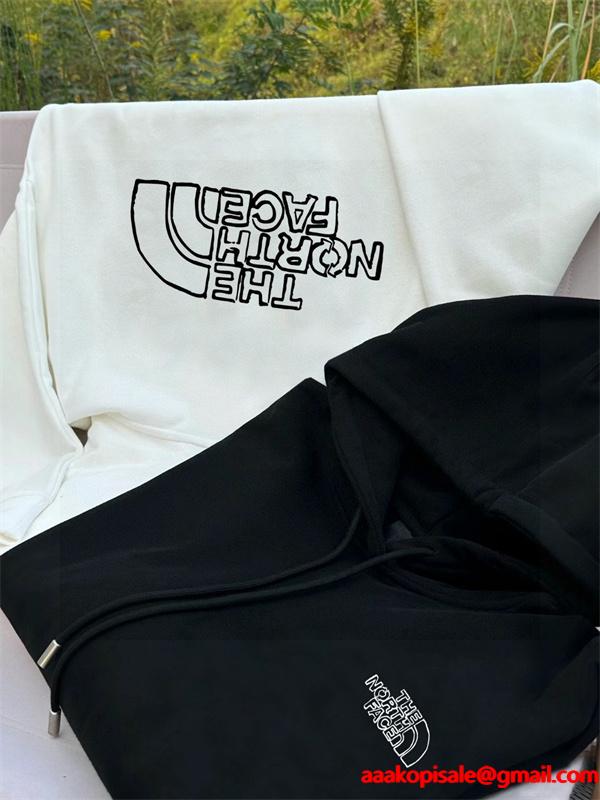 THE NORTH FACE コピー ペアルック パーカー カジュアル トレンド 快適 ブラックホワイト ノースフェイス