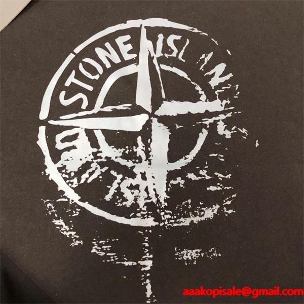 ストーンアイランド 長袖ｔシャツコピー 上質 ヴィンテージロゴ 人気 ブラック STONE ISLAND