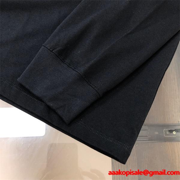 STONE ISLAND長袖ｔシャツ スーパーコピー  人気 上質 ピンクコンパスロゴ ブラック ストーンアイランド