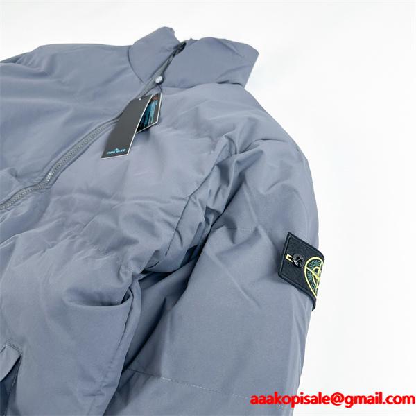 STONE ISLAND 偽物 ダウンブルゾン 軽量 防寒 高品質 シンプルデザイン ストリート ストーンアイランド