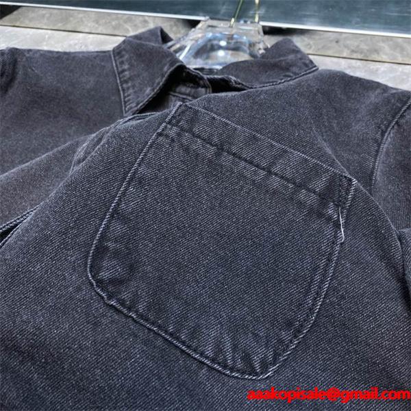 CHROME HEARTS スーパーコピー モダン 高品質 ブラックデニムシャツ シンプルデザイン クロムハーツ