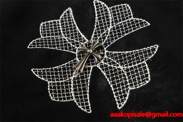 CHROME HEARTS 偽物 シンプル 上質 スエードジャケット ワンポイントクロス クロムハーツ