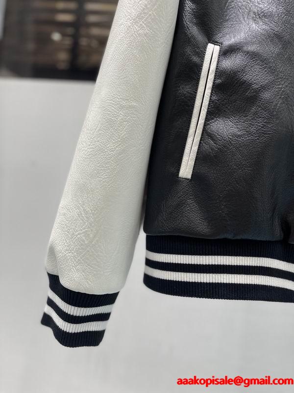 クロムハーツ スーパーコピー 高品質 モダン レザースタジャン ホワイトスリーブ CHROME HEARTS