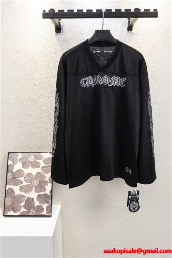 クロムハーツ コピー エッジの効いた ラグジュアリー メッシュ 長袖ｔシャツ CHROME HEARTS