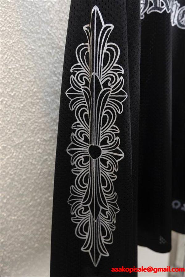 クロムハーツ コピー エッジの効いた ラグジュアリー メッシュ 長袖ｔシャツ CHROME HEARTS