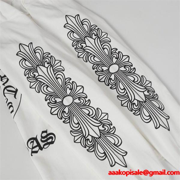 クロムハーツ コピー アーバンテイスト クールデザイン 長袖Tシャツ ラスベガスバックロゴ CHROME HEARTS