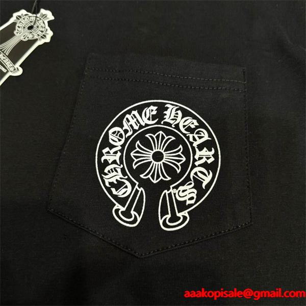 CHROME HEARTS コピー コンテンポラリー ストリート 長袖Tシャツ チェンドウリミテッドロゴ クロムハーツ