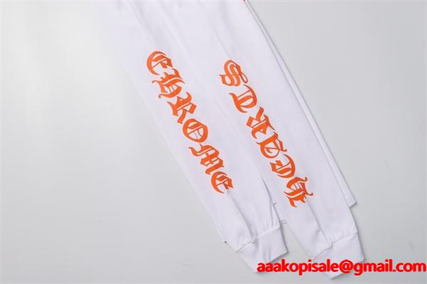 CHROME HEARTS コピー アートフル カラーポップ 長袖Tシャツ ハリウッドロゴプリント クロムハーツ