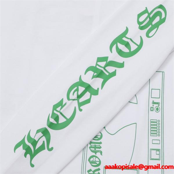 クロムハーツ 偽物 フレッシュ グラフィカル 長袖Tシャツ Aoyamaロゴプリント CHROME HEARTS