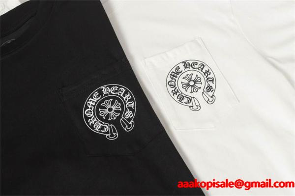 クロムハーツ コピー コンテンポラリー ミックスカラーデザイン 長袖Tシャツ サイドグラフィック CHROME HEARTS