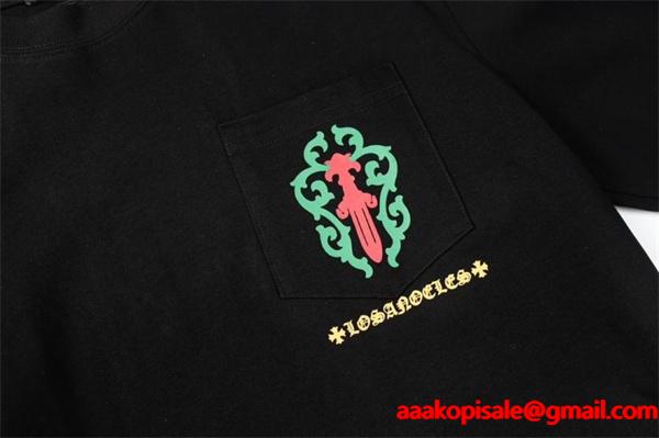クロムハーツ スーパーコピー ボタニカルアート テイスト 長袖Tシャツ ロサンゼルスロゴデザイン CHROME HEARTS